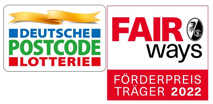 Fördermittel-Geber "Deutsche Postcode Lotterie" und "FAIRways - SC Freiburg"